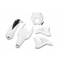 Plastic kit / With headlight Ktm - white 047 - REPLICA PLASTICS - KTKIT520-047 - UFO Plast