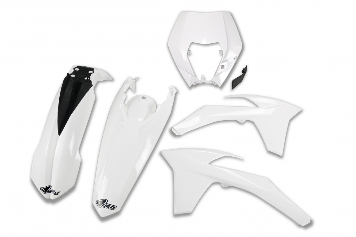 Plastic kit / With headlight Ktm - white 047 - REPLICA PLASTICS - KTKIT521-047 - UFO Plast
