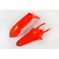 Fenders Kit neon orange for Ktm SX 85 (2018-24) - REPLICA PLASTICS - KTFK519-FFLU - Ufo Plast