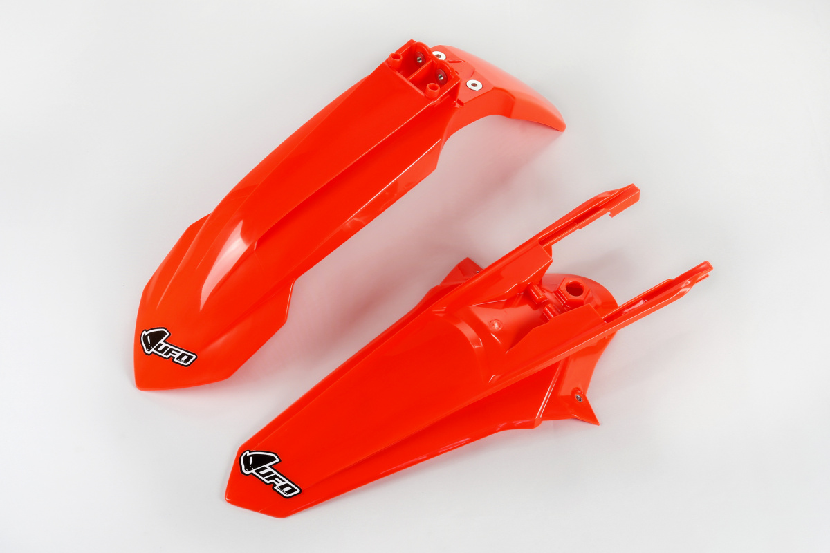 Fenders Kit neon orange for Ktm SX 85 (2018-24) - REPLICA PLASTICS - KTFK519-FFLU - Ufo Plast