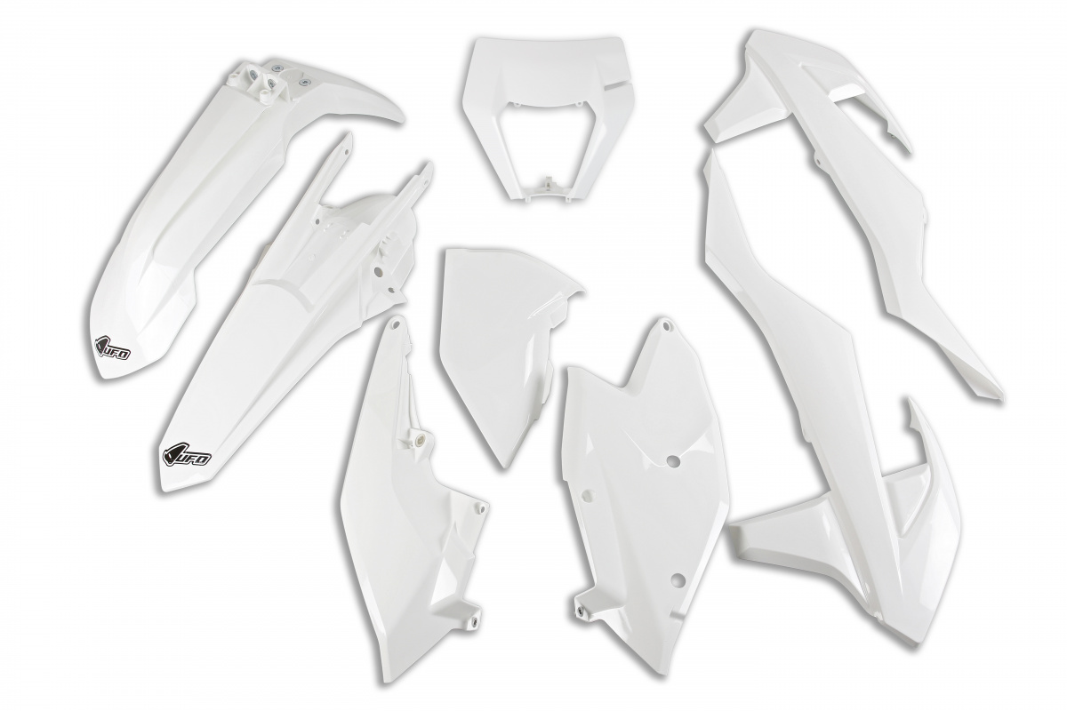 Plastic kit / With headlight Ktm - white 047 - REPLICA PLASTICS - KTKIT523-047 - UFO Plast