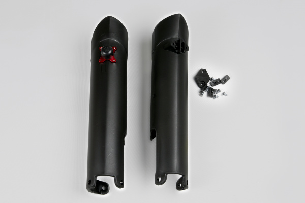 Fork slider protectors + quick starter - black - Ktm - REPLICA PLASTICS - KT04003-001 - UFO Plast