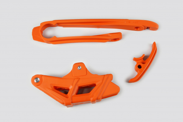 Kit Cruna Catena + Fascia Forcella arancio per Ktm EXC 125/XC W125 - EXC 200 - EXC 250/XC W250 - EXC 300/XC W300 - EXC-F 350....