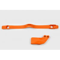 Chain guide+swingarm chain slider - orange 127 - Ktm - REPLICA PLASTICS - KT04004-127 - UFO Plast