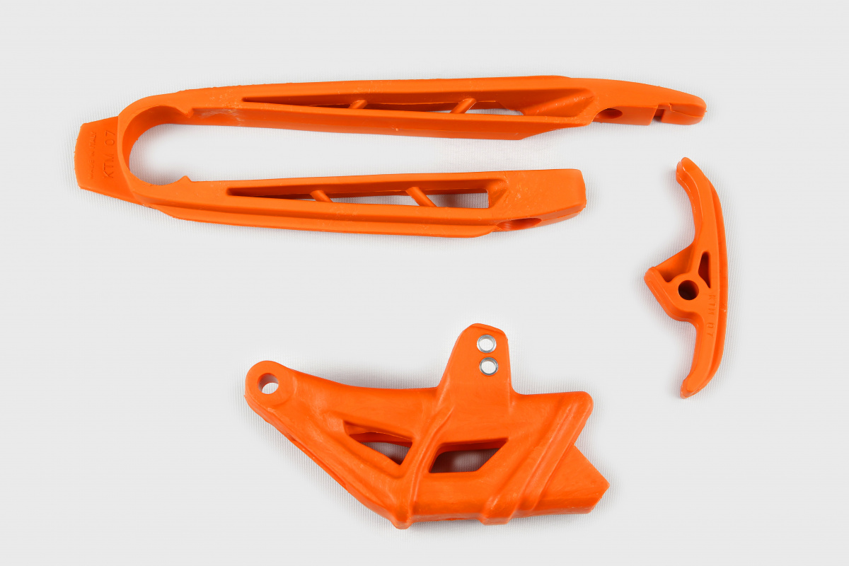 Chain Guide + Swingarm Chain Slider orange for Ktm SX 250/XC 250 - SX 125/XC 125 - EXC 125/XC W125 - SX 144 - SX 150 - EXC 2....