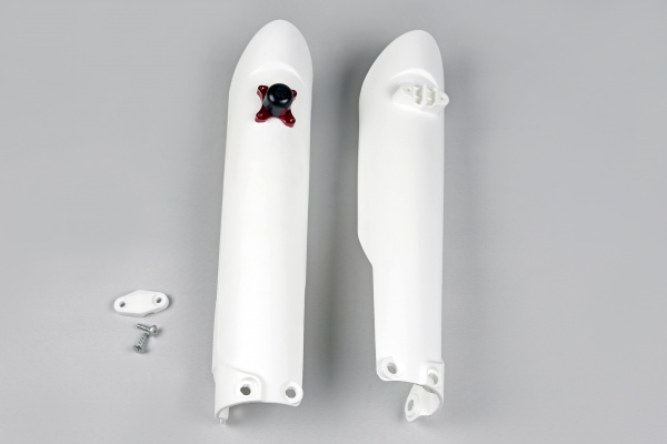 Fork slider protectors + quick starter - white 047 - Ktm - REPLICA PLASTICS - KT04057-047 - UFO Plast