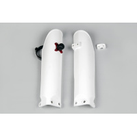 Fork slider protectors + quick starter - white 047 - Ktm - REPLICA PLASTICS - KT03090-047 - UFO Plast