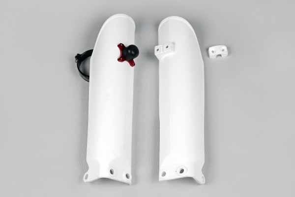 Fork slider protectors + quick starter - white 047 - Ktm - REPLICA PLASTICS - KT03090-047 - UFO Plast