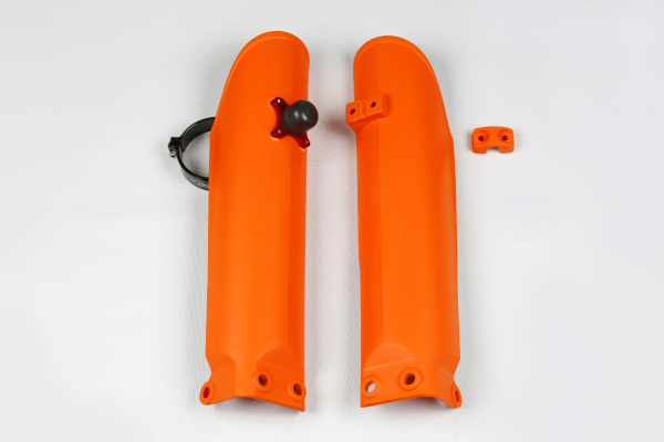 Fork slider protectors + quick starter - orange 127 - Ktm - REPLICA PLASTICS - KT03090-127 - UFO Plast