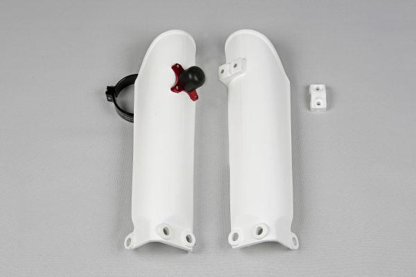 Fork slider protectors + quick starter - white 047 - Ktm - REPLICA PLASTICS - KT04017-047 - UFO Plast