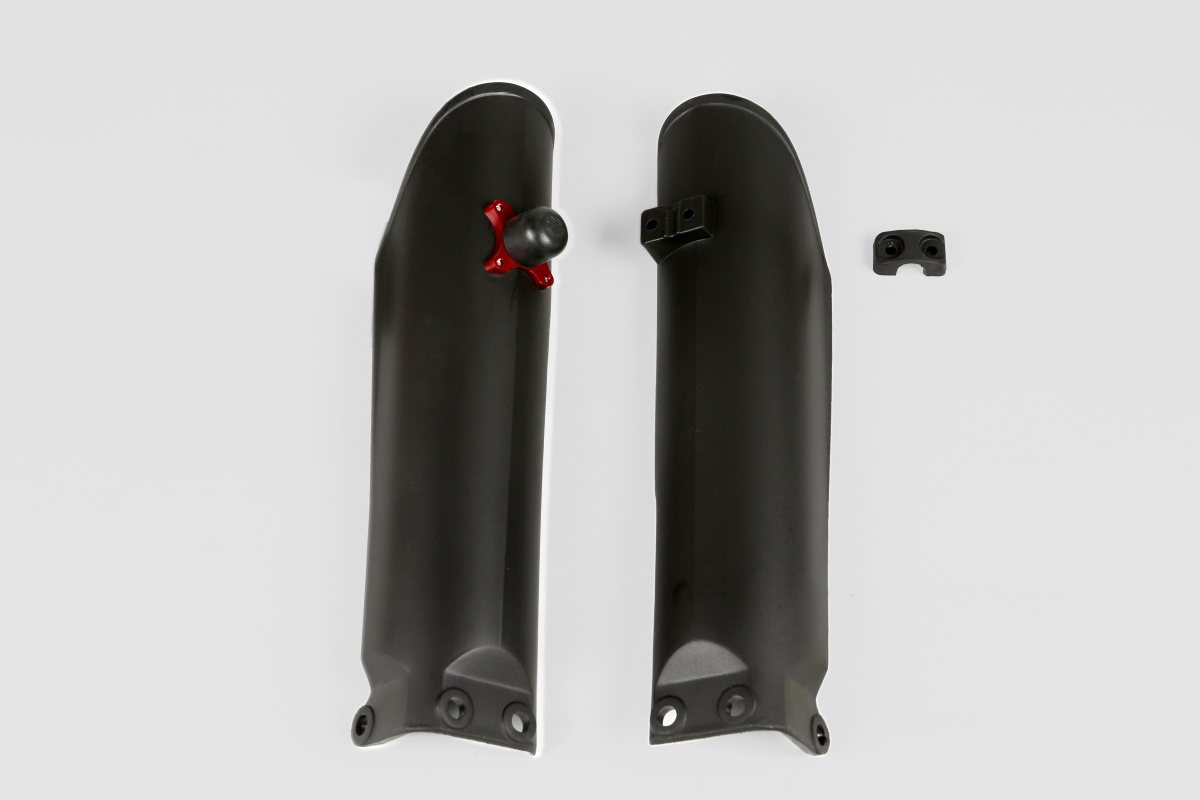 Fork slider protectors + quick starter - black - Ktm - REPLICA PLASTICS - KT03090-001 - UFO Plast
