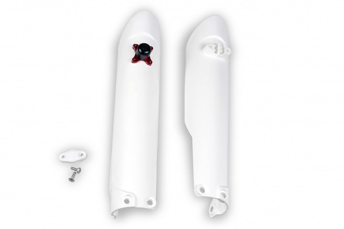 Fork slider protectors + quick starter - white 20-21 - Ktm - REPLICA PLASTICS - KT04057-042 - UFO Plast