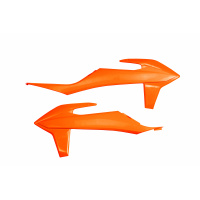 Radiator covers - neon orange - Ktm - REPLICA PLASTICS - KT04092-FFLU - UFO Plast