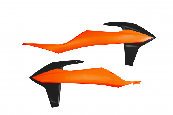 Radiator covers / Orange-black - orange-black - Ktm - REPLICA PLASTICS - KT04092-999X - UFO Plast