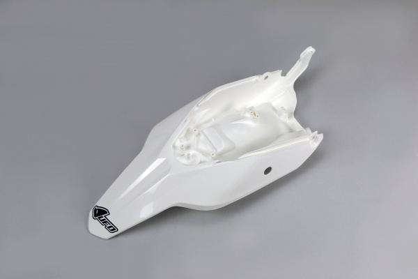 Parafango posteriore / Con fiancatine - bianco - Ktm - PLASTICHE REPLICA - KT04010-047 - UFO Plast