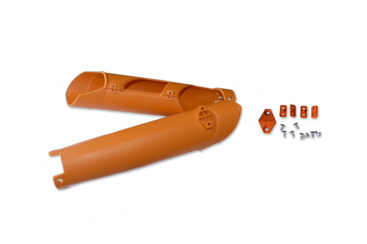 Fork Slider Protectors orange for Ktm SX 250/XC 250 - SX 125/XC 125 - EXC 125/XC W125 - SX 144 - SX 150 - EXC 250/XC W250 - ....