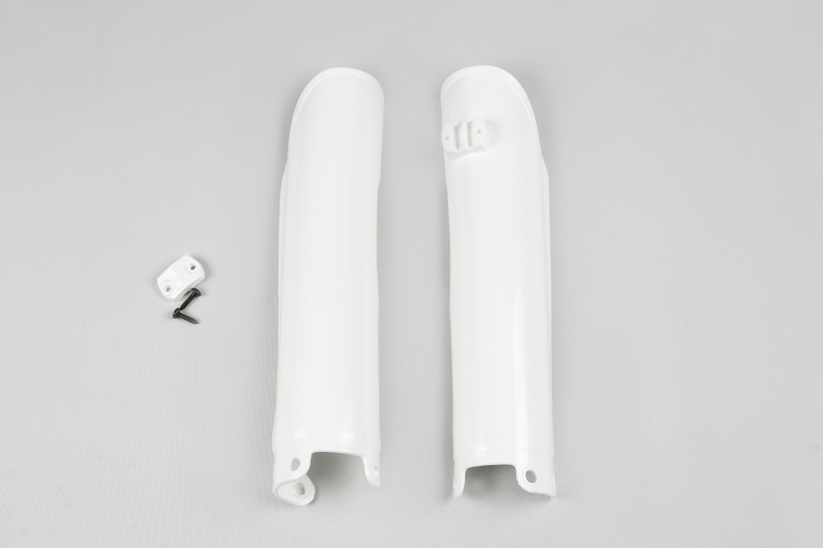 Fork Slider Protectors white for Ktm SX 250/XC 250 - SX 125/XC 125 - EXC 125/XC W125 - EXC 250/XC W250 - EXC-F 250/XCF W250 ....