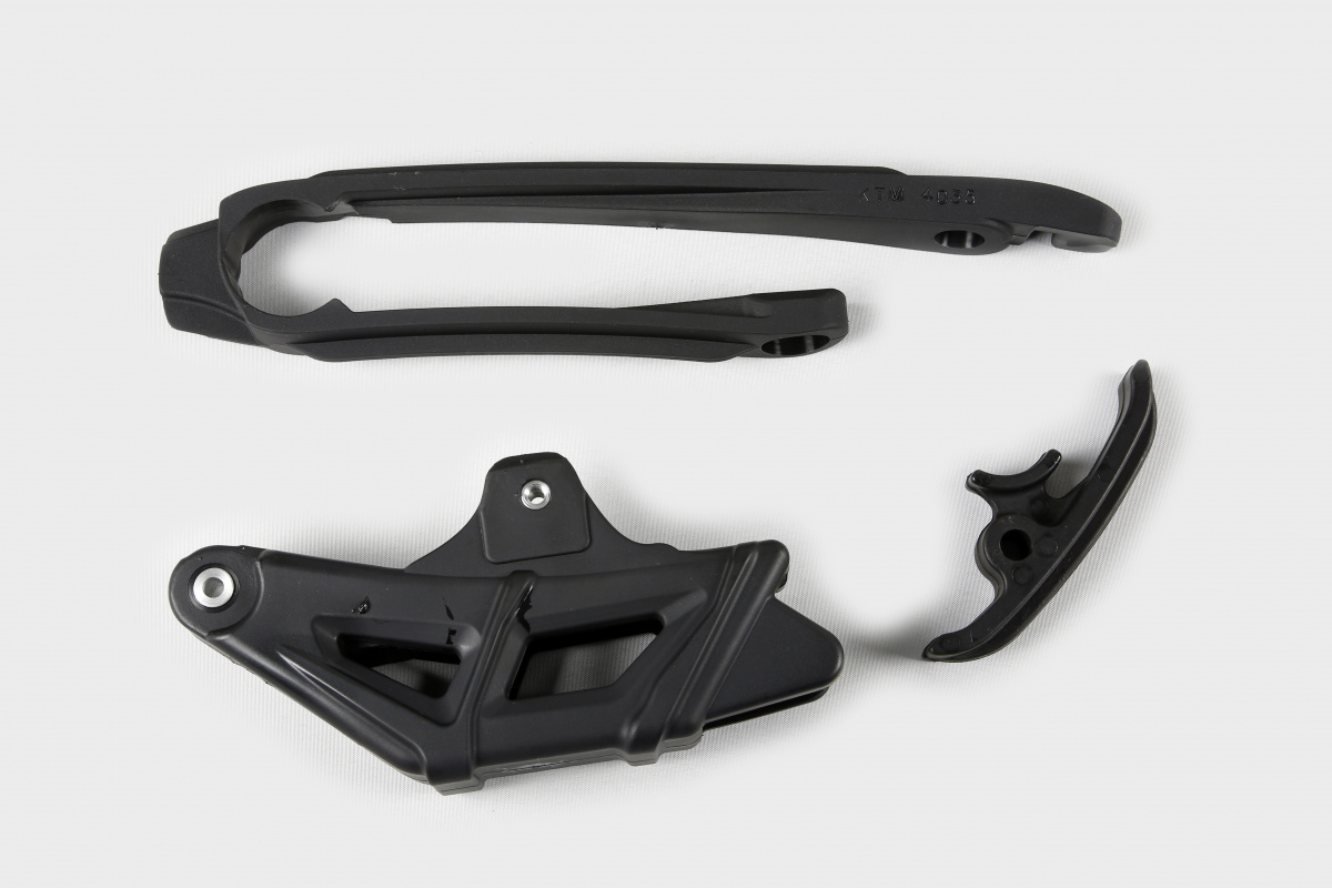 Kit Cruna Catena + Fascia Forcella nero per Ktm EXC 125/XC W125 - EXC 200 - EXC 250/XC W250 - EXC 300/XC W300 - EXC-F 350/XC....