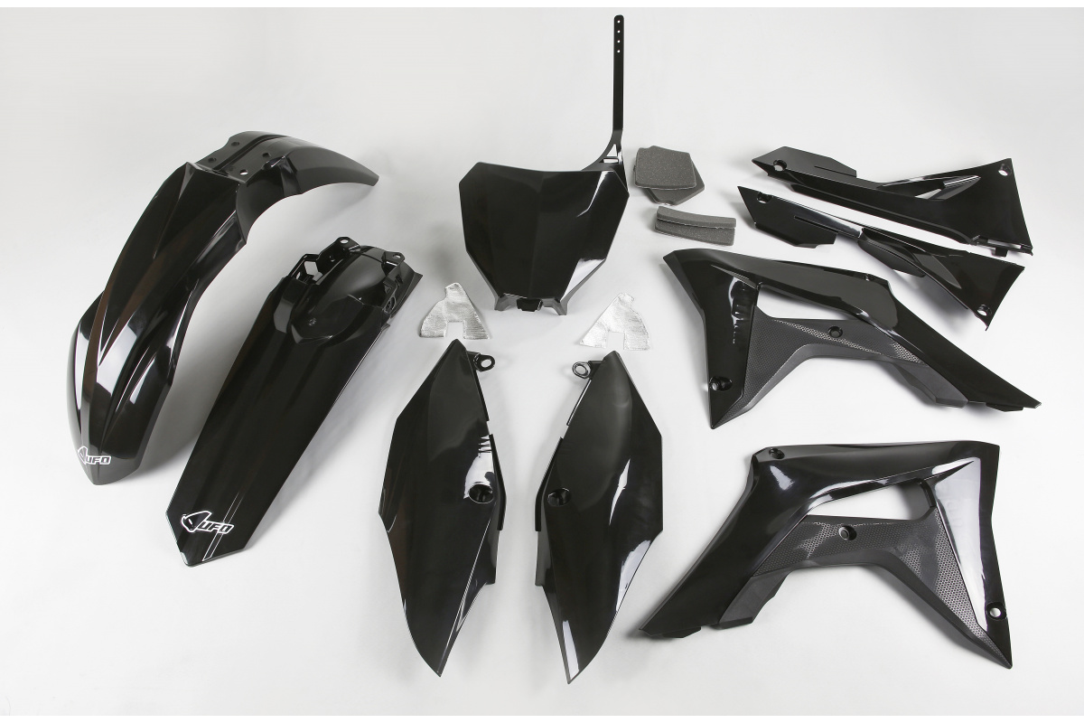 Plastic kit Honda - black - REPLICA PLASTICS - HOKIT123-001 - UFO Plast