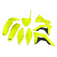Plastic kit Honda - neon yellow - REPLICA PLASTICS - HOKIT123-DFLU - UFO Plast