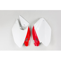 Fiancatine laterali - bianco-rosso - Honda - PLASTICHE REPLICA - HO03647-W - UFO Plast
