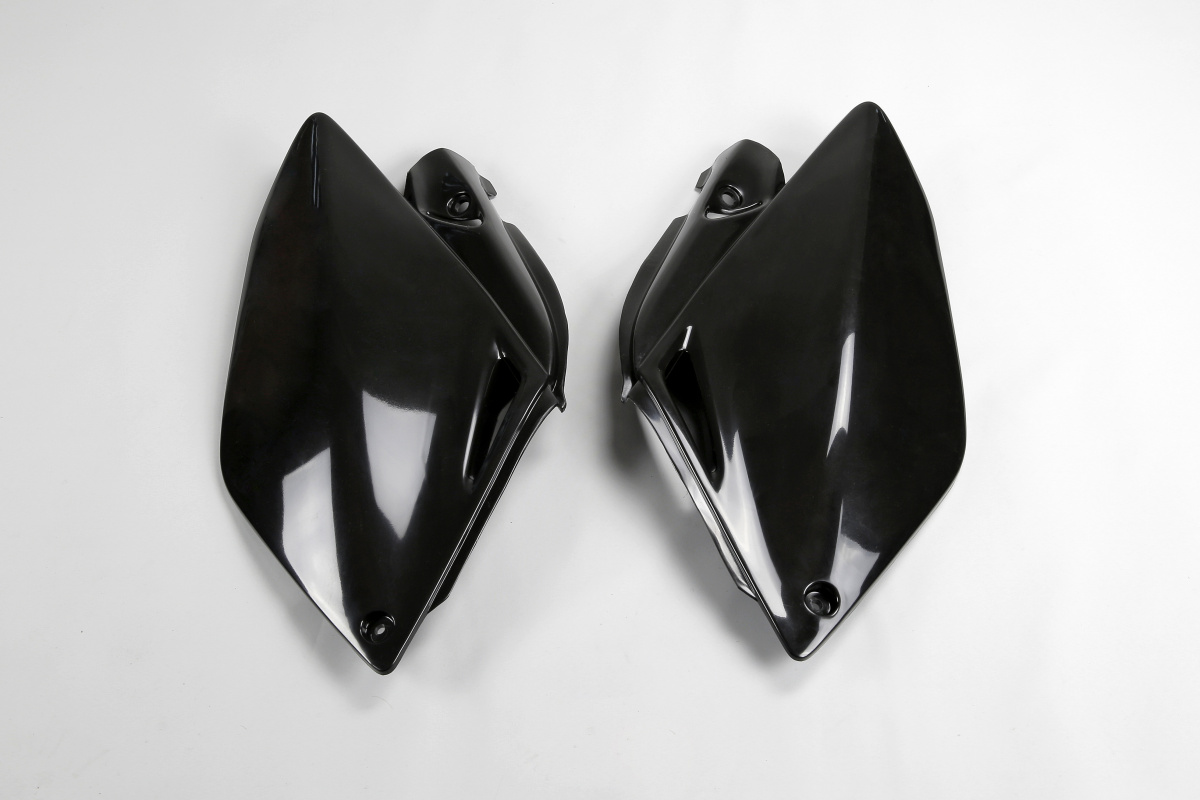 Fiancatine Laterali nero per Honda CRF 250R (2006-09) - PLASTICHE REPLICA - HO04606-001 - Ufo Plast
