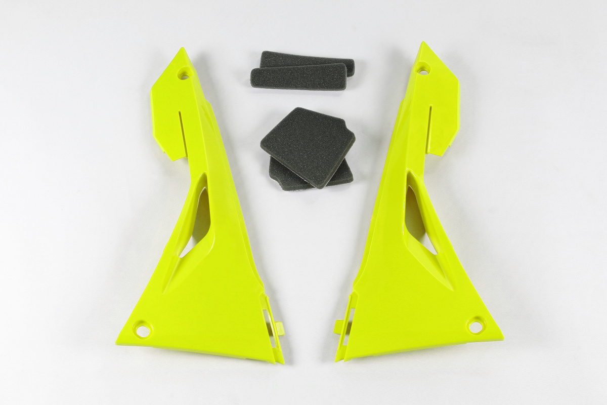 Coperchio Scatola Filtro giallo fluoro per Honda CRF 250R - CRF 450R - CRF 250RX - CRF 450RX - PLASTICHE REPLICA - HO04685-DF...