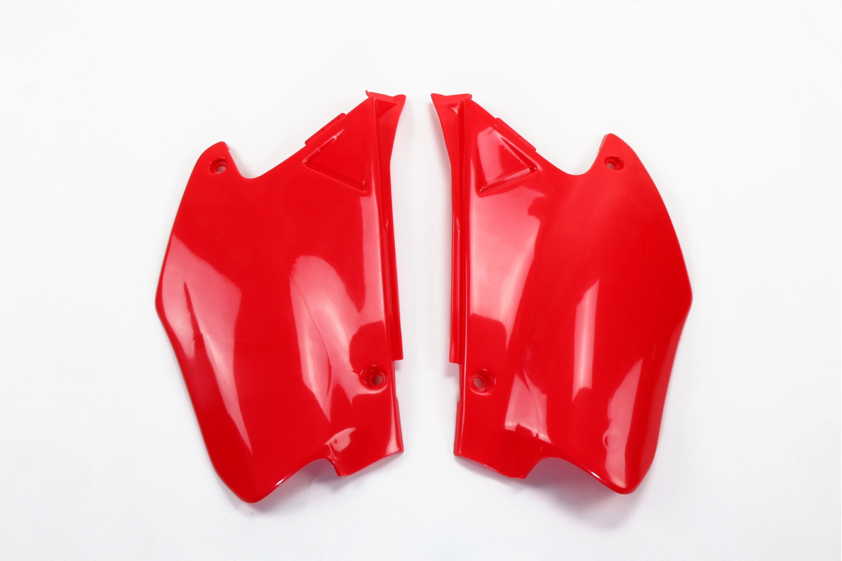 Fiancatine Laterali rosso per Honda CR 125 (2000-01) - CR 250 (2000-01) - PLASTICHE REPLICA - HO03665-070 - Ufo Plast