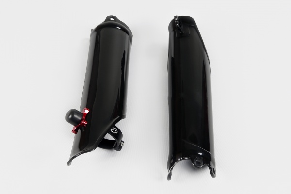 Fork slider protectors + quick starter - black - Honda - REPLICA PLASTICS - HO04671-001 - UFO Plast
