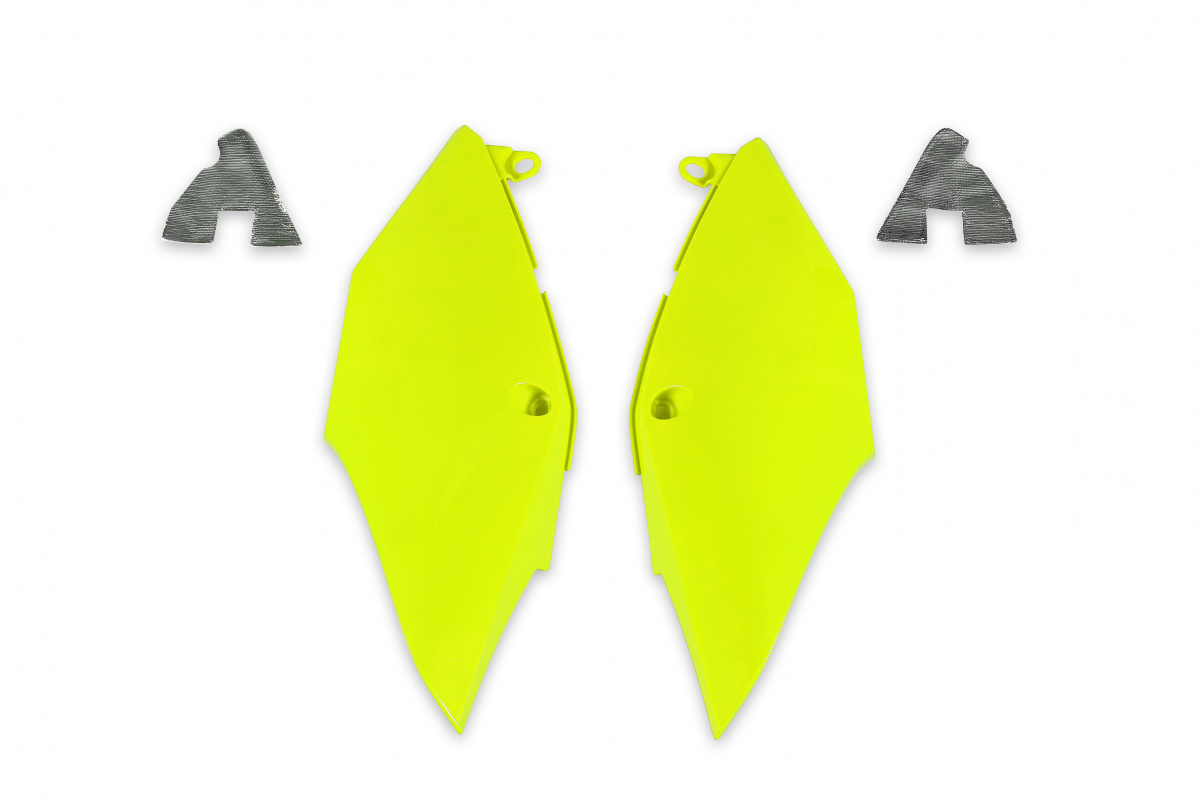 Side panels - neon yellow - Honda - REPLICA PLASTICS - HO04684-DFLU - UFO Plast