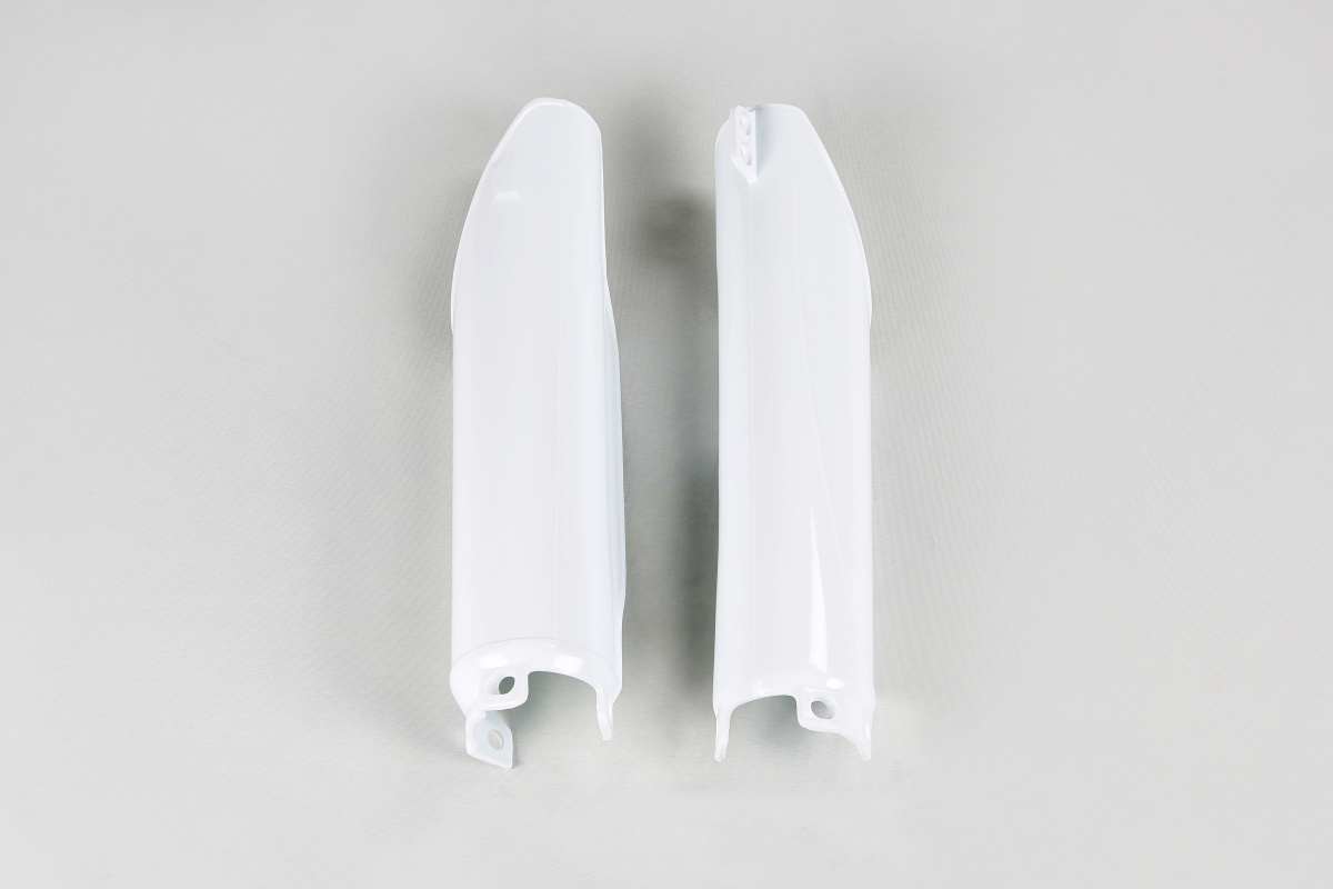 Fork Slider Protectors white for Honda CRF 250X - CRF 450X - CR 125 - CR 250 - CR 500 - CRF 250R - CRF 450R - REPLICA PLASTIC...