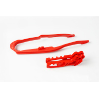 Kit cruna catena+fascia forcella - rosso - Honda - PLASTICHE REPLICA - HO04632-070 - UFO Plast