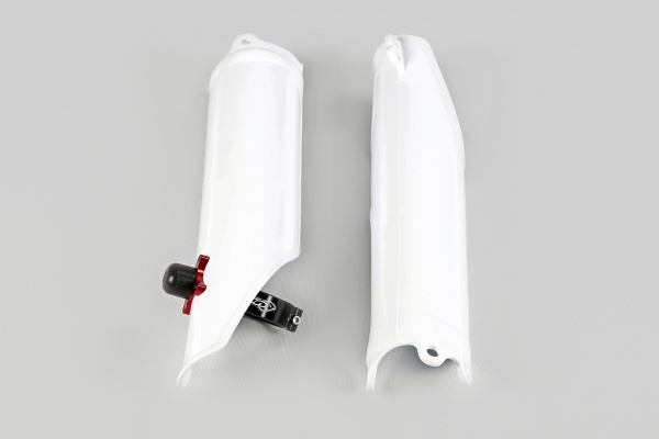 Fork slider protectors + quick starter - white 041 - Honda - REPLICA PLASTICS - HO04671-041 - UFO Plast