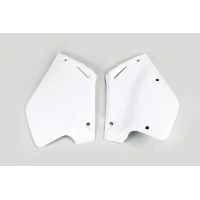 Fiancatine Laterali bianco per Honda CR 125 (1995-97) - CR 250 (1995-96) - PLASTICHE REPLICA - HO02673-041 - Ufo Plast