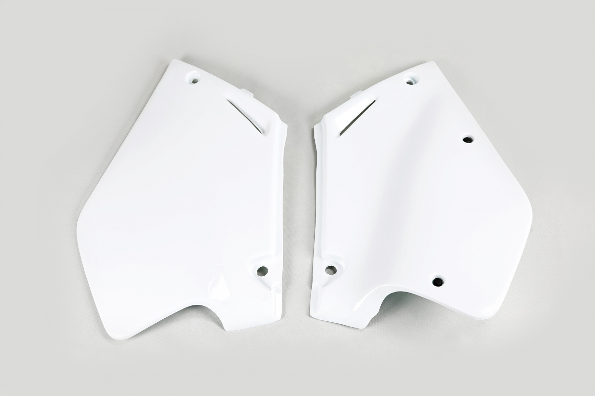 Fiancatine Laterali bianco per Honda CR 125 (1995-97) - CR 250 (1995-96) - PLASTICHE REPLICA - HO02673-041 - Ufo Plast