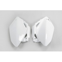 Fiancatine Laterali bianco per Honda CRF 450R (2005-06) - PLASTICHE REPLICA - HO03656-041 - Ufo Plast