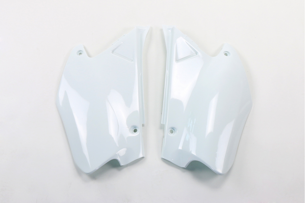 Fiancatine Laterali bianco per Honda CR 125 (2000-01) - CR 250 (2000-01) - PLASTICHE REPLICA - HO03665-041 - Ufo Plast