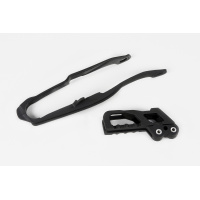 Chain guide+swingarm chain slider - black - Honda - REPLICA PLASTICS - HO04631-001 - UFO Plast