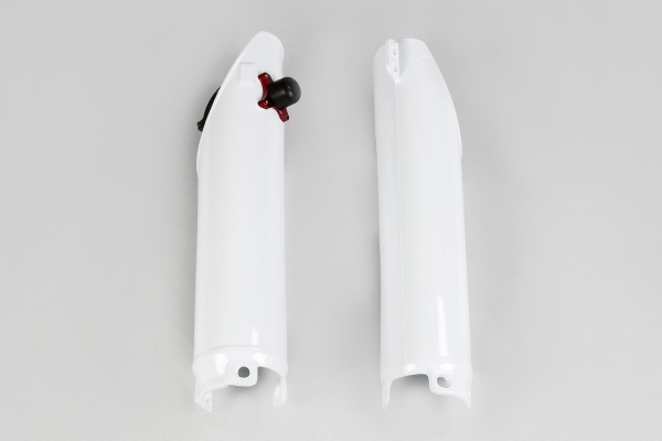 Fork slider protectors + quick starter - white 041 - Honda - REPLICA PLASTICS - HO04610-041 - UFO Plast