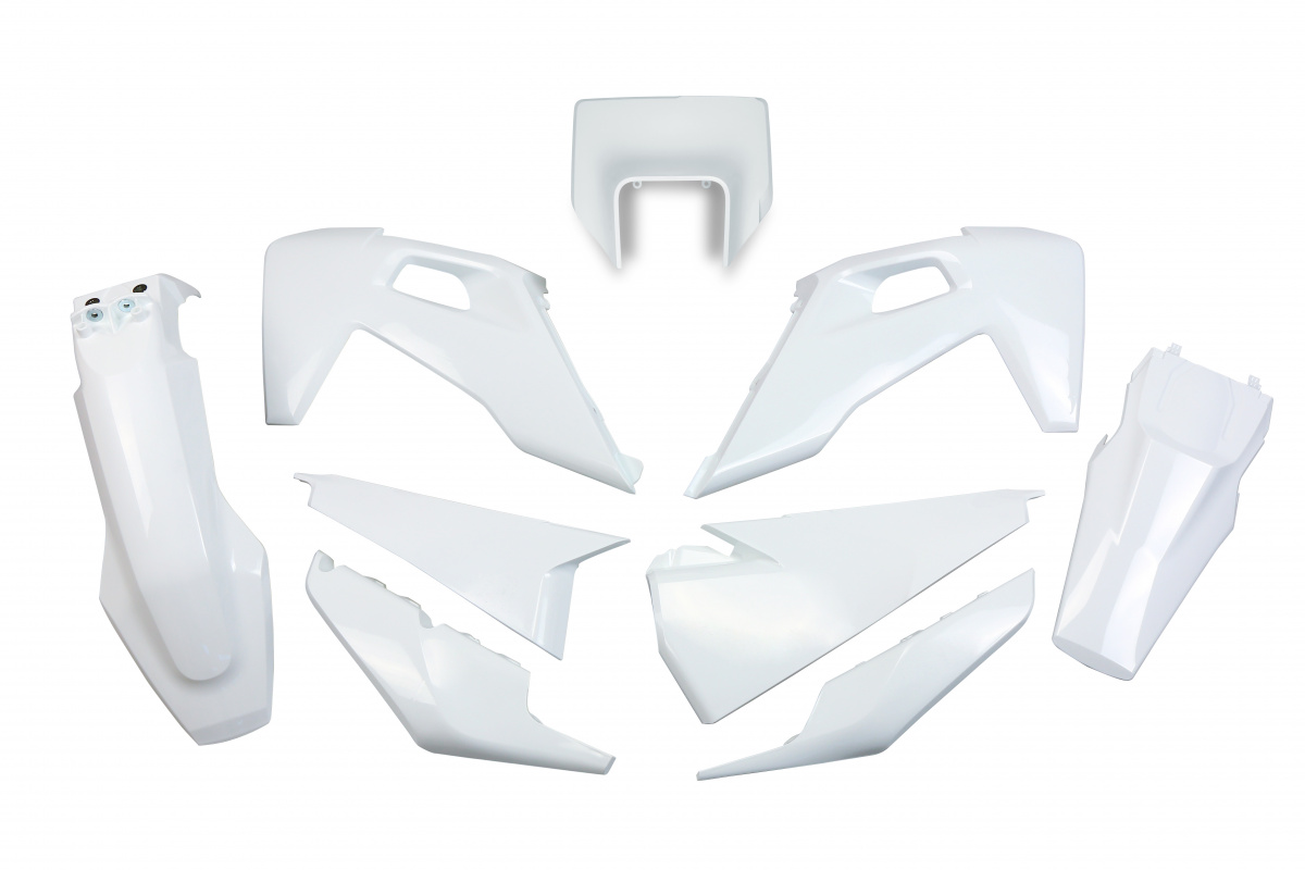 Plastic kit / With headlight Husqvarna - white 041 - REPLICA PLASTICS - HUKIT623-041 - UFO Plast