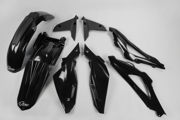 Complete body kit - black - Husqvarna - REPLICA PLASTICS - HUKIT607-001 - UFO Plast