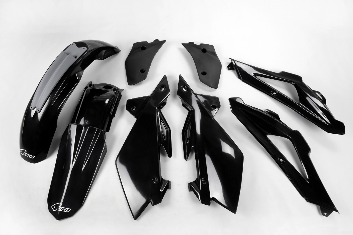 Kit Plastiche nero per Husqvarna CR 125 (2006-08) - CR 250 (2006-08) - PLASTICHE REPLICA - HUKIT603-001 - Ufo Plast