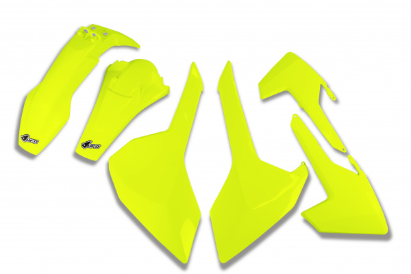 Kit plastiche Husqvarna - giallo fluo - PLASTICHE REPLICA - HUKIT618-DFLU - UFO Plast