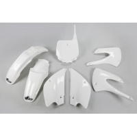 Plastic Kit white for Kawasaki KX 85 (2001-13) - KX 100 (2001-13) - REPLICA PLASTICS - KAKIT214K-047 - Ufo Plast