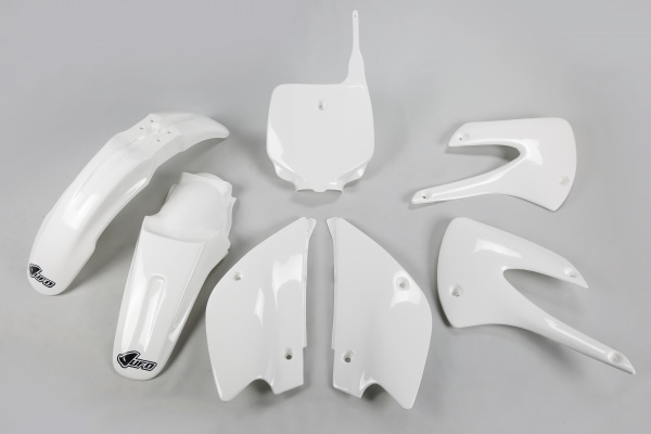 Kit Plastiche bianco per Kawasaki KX 85 (2001-13) - KX 100 (2001-13) - PLASTICHE REPLICA - KAKIT214K-047 - Ufo Plast