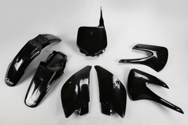 Kit Plastiche nero per Kawasaki KX 85 (2001-13) - KX 100 (2001-13) - PLASTICHE REPLICA - KAKIT214K-001 - Ufo Plast