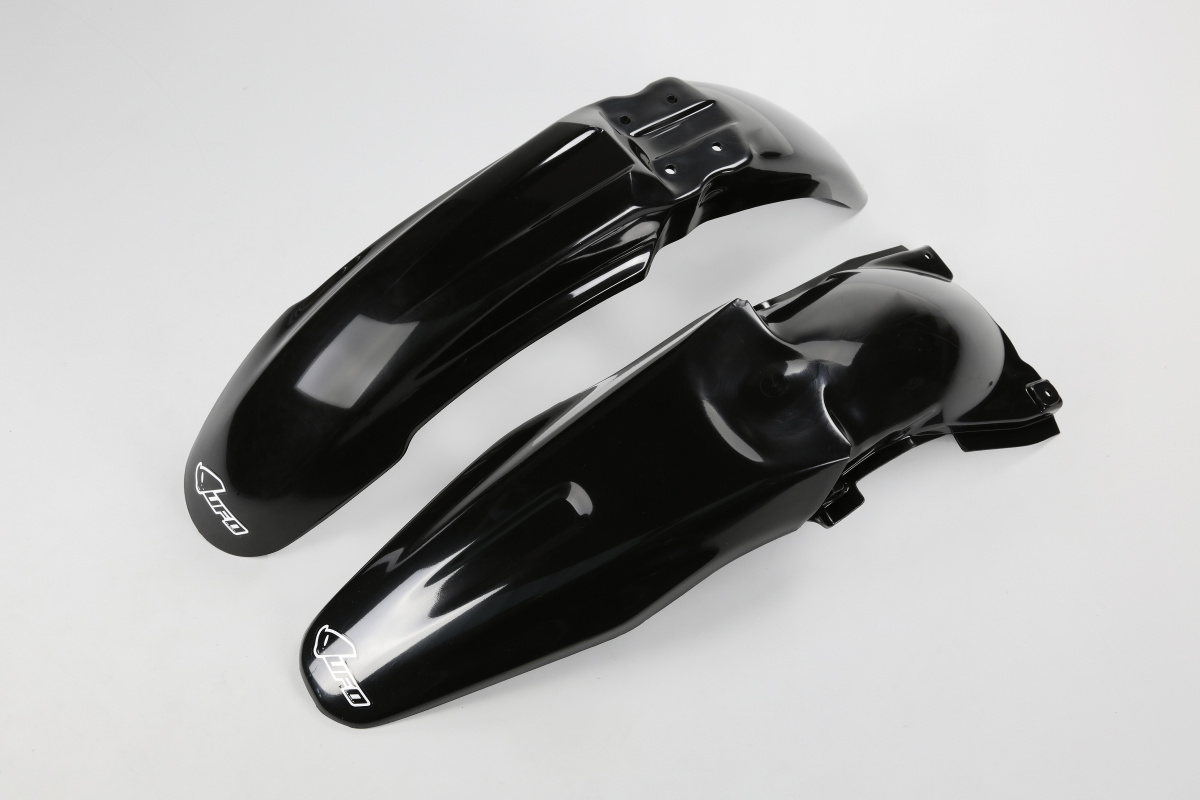 Kit Parafanghi nero per Kawasaki KXF 250 (2006-08) - KXF 450 (2006-08) - PLASTICHE REPLICA - KAFK204-001 - Ufo Plast