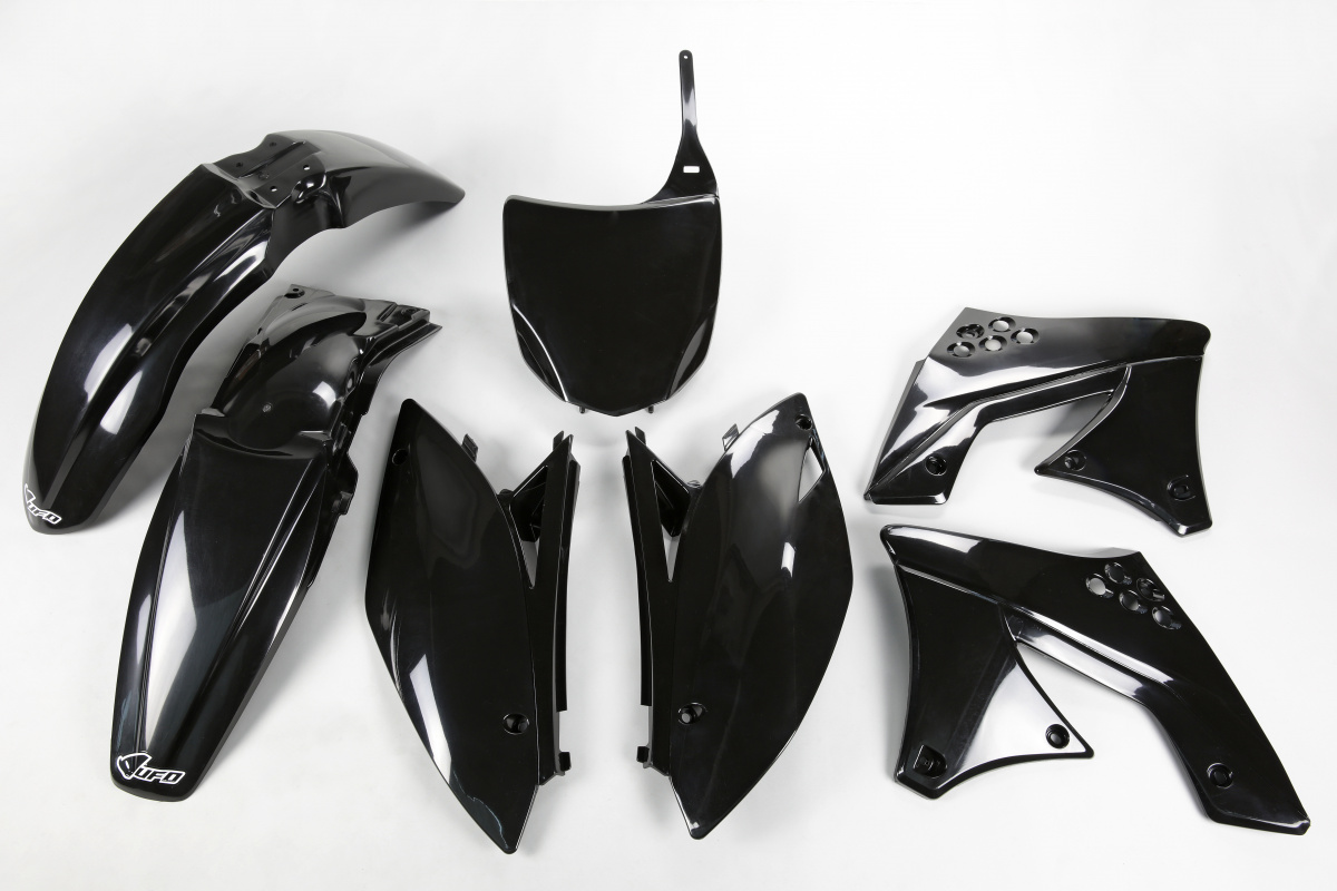 Kit Plastiche nero per Kawasaki KXF 250 (2009-12) - PLASTICHE REPLICA - KAKIT212-001 - Ufo Plast