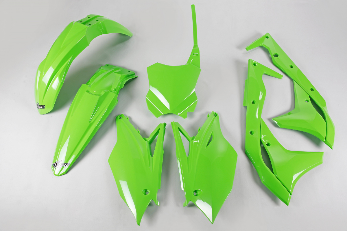 Kit Plastiche verde per Kawasaki KXF 250 (2018-20) - PLASTICHE REPLICA - KAKIT225-026 - Ufo Plast