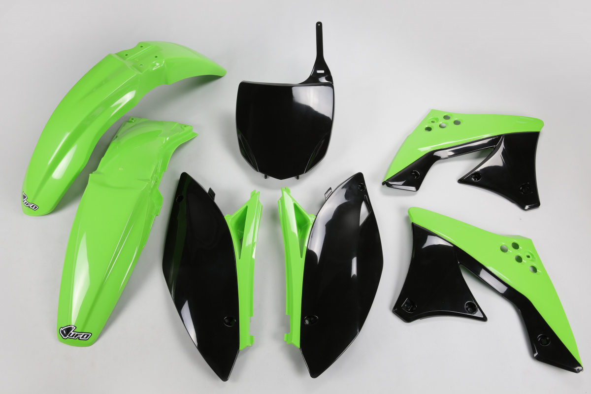 Kit Plastiche OEM Color 09 & 12 per Kawasaki KXF 250 (2009-12) - PLASTICHE REPLICA - KAKIT212-999 - Ufo Plast